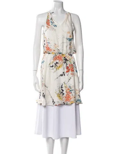 Pre-owned Joie Silk Mini Dress In White