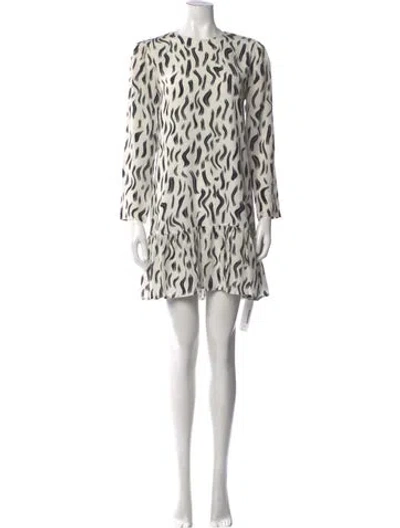 Pre-owned Joie Silk Mini Dress In White