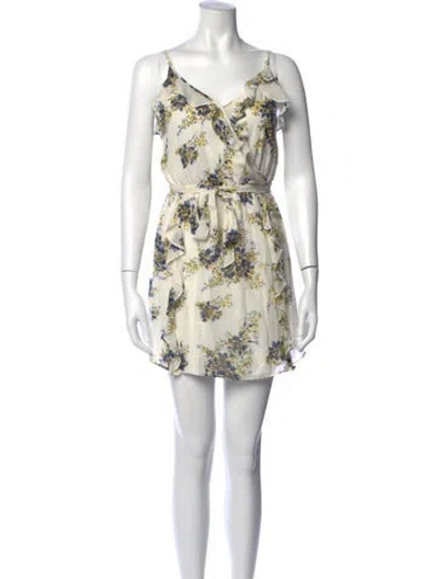 Pre-owned Joie Silk Mini Dress In White