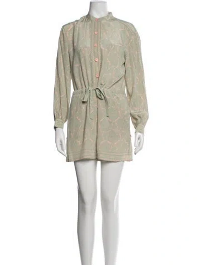 Pre-owned Joie Silk Paisley Print Romper In Multi