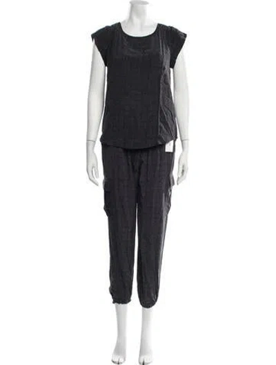 Pre-owned Joie Silk Patterned Pant Set In Blue