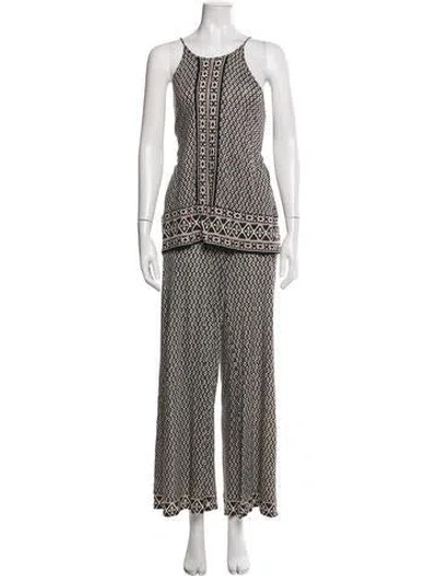 Pre-owned Joie Silk Printed Pant Set In Multi