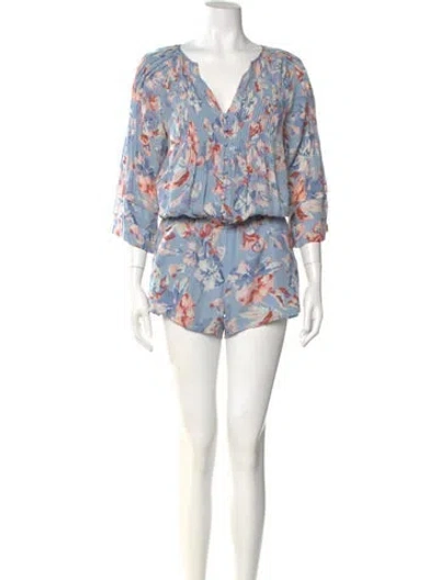 Pre-owned Joie Silk Printed Romper In Multi