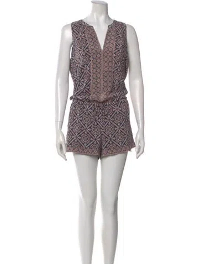 Pre-owned Joie Silk Printed Romper W/ Tags In Multi