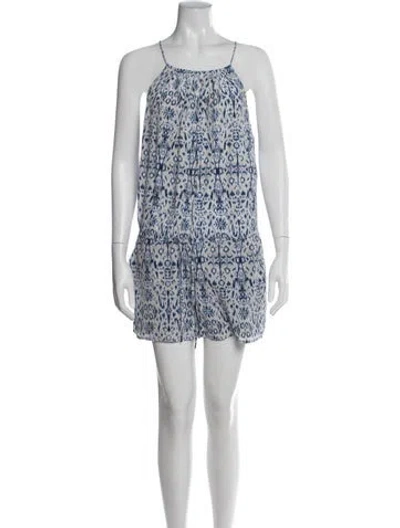 Pre-owned Joie Silk Printed Romper In White