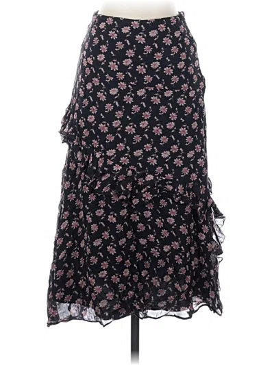 Pre-owned Joie Silk Skirt In Black