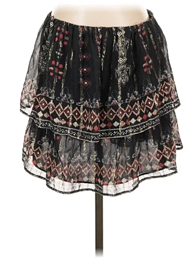 Pre-owned Joie Silk Skirt In Black
