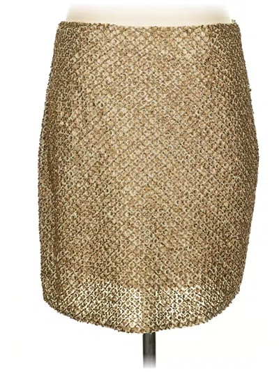 Pre-owned Joie Silk Skirt In Gold