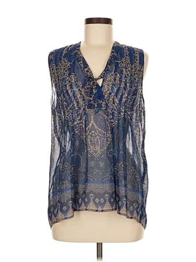 Pre-owned Joie Sleeveless Blouse In Blue