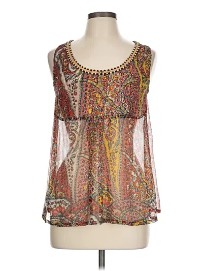 Pre-owned Joie Sleeveless Blouse In Brown