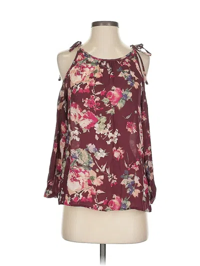 Pre-owned Joie Sleeveless Blouse In Burgundy