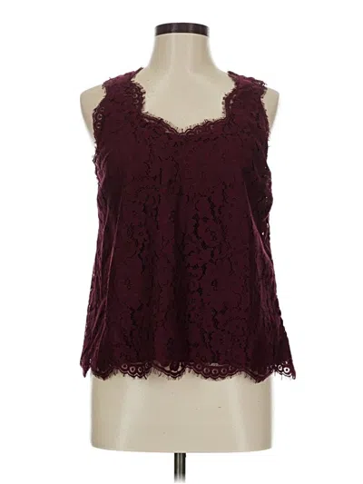 Pre-owned Joie Sleeveless Blouse In Burgundy