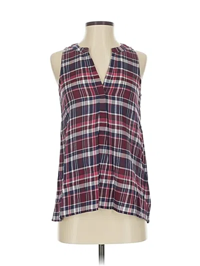 Pre-owned Joie Sleeveless Blouse In Burgundy