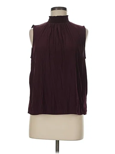 Pre-owned Joie Sleeveless Blouse In Burgundy