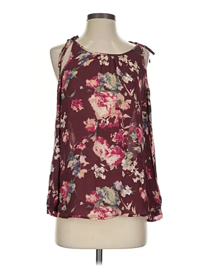 Pre-owned Joie Sleeveless Blouse In Burgundy