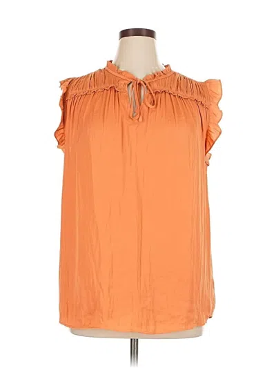 Pre-owned Joie Sleeveless Blouse In Orange