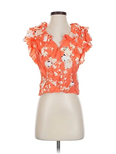 Pre-owned Joie Sleeveless Blouse In Orange