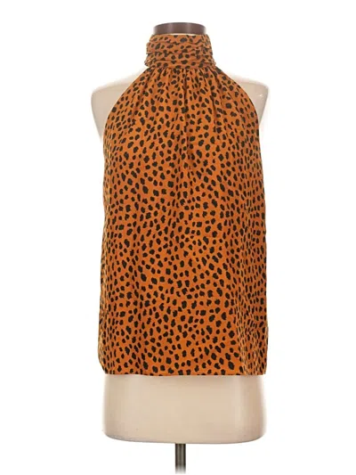 Pre-owned Joie Sleeveless Blouse In Orange