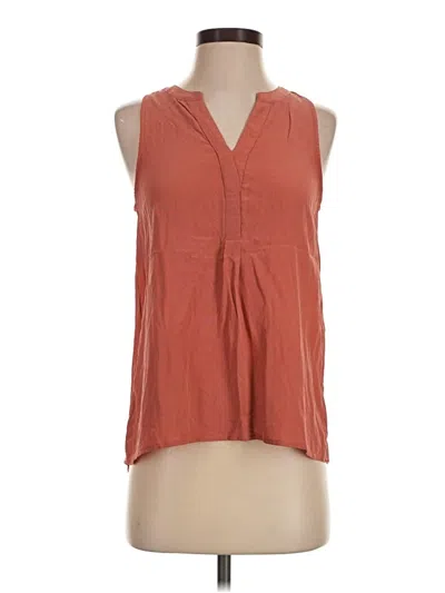 Pre-owned Joie Sleeveless Blouse In Orange