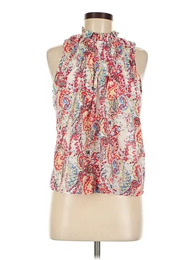 Pre-owned Joie Sleeveless Blouse In Red