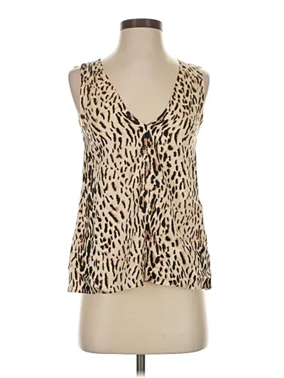 Pre-owned Joie Sleeveless Blouse In Tan