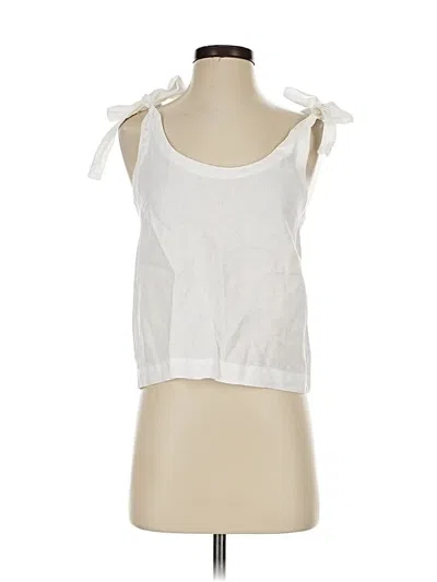 Pre-owned Joie Sleeveless Blouse In White