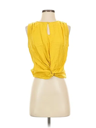 Pre-owned Joie Sleeveless Blouse In Yellow
