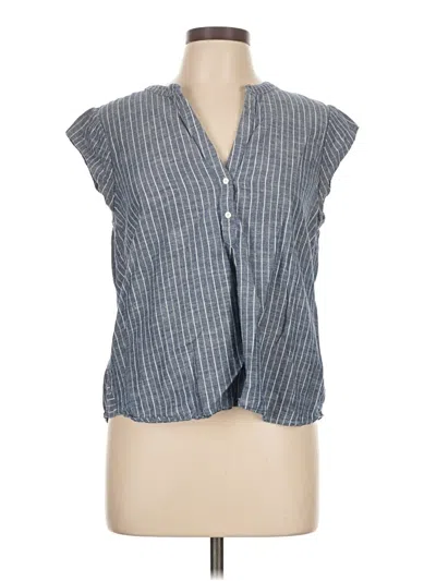 Pre-owned Joie Sleeveless Button Down Shirt In Blue