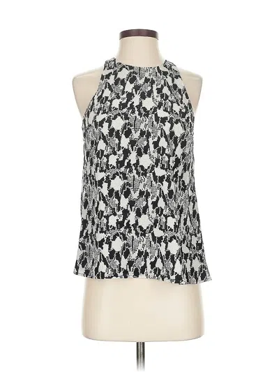 Pre-owned Joie Sleeveless Silk Top Black Animal Print Pattern Halter Neckline Tops