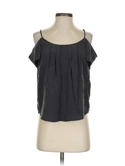 Pre-owned Joie Sleeveless Silk Top Black Cold Shoulder Neckline Tops