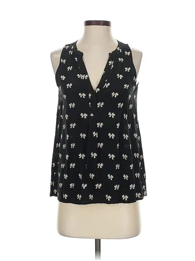 Pre-owned Joie Sleeveless Silk Top Black Halter Neckline Tops