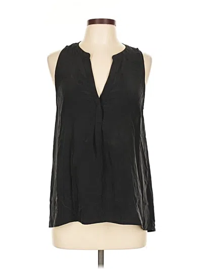 Pre-owned Joie Sleeveless Silk Top Black Halter Neckline Tops