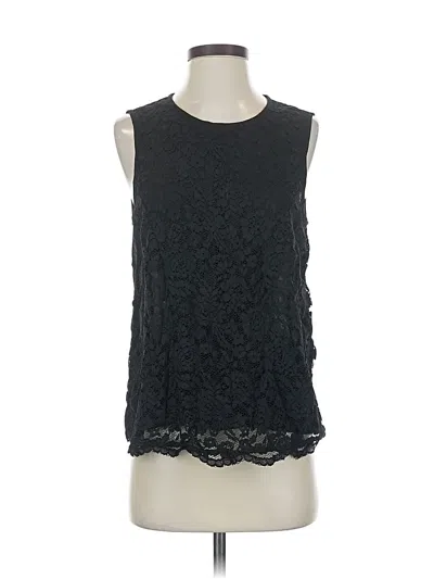 Pre-owned Joie Sleeveless Silk Top Black Halter Neckline Tops