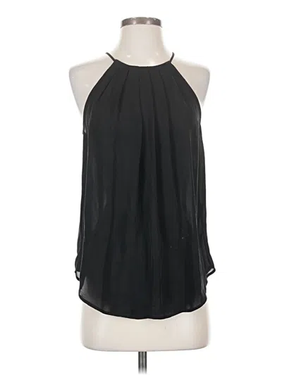 Pre-owned Joie Sleeveless Silk Top Black Halter Neckline Tops