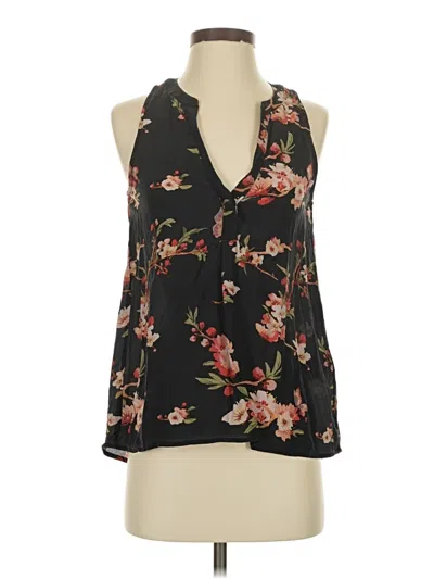 Pre-owned Joie Sleeveless Silk Top Black Halter Neckline Tops
