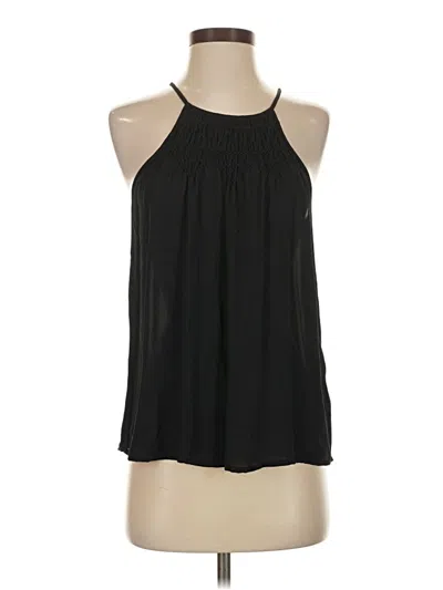 Pre-owned Joie Sleeveless Silk Top Black Halter Neckline Tops