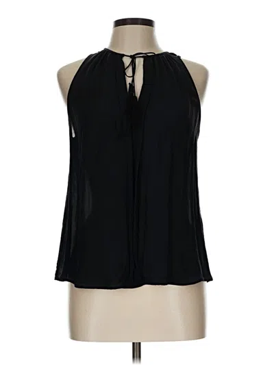 Pre-owned Joie Sleeveless Silk Top Black Halter Neckline Tops
