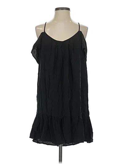 Pre-owned Joie Sleeveless Silk Top Black Halter Neckline Tops