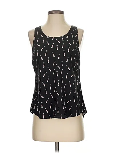 Pre-owned Joie Sleeveless Silk Top Black Scoop Neck Tops