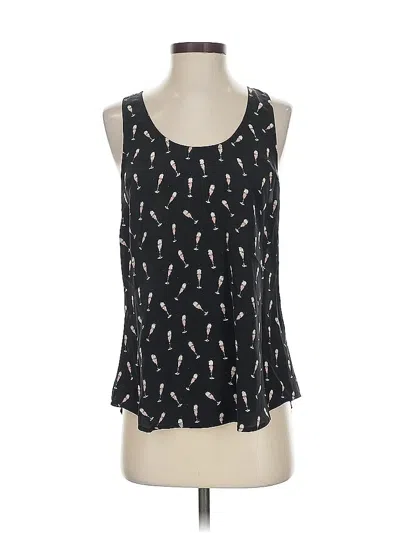Pre-owned Joie Sleeveless Silk Top Black Scoop Neck Tops