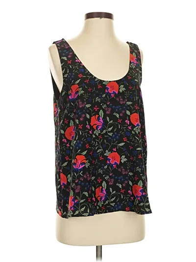 Pre-owned Joie Sleeveless Silk Top Black Scoop Neck Tops