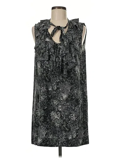 Pre-owned Joie Sleeveless Silk Top Black Tie Neck Tops