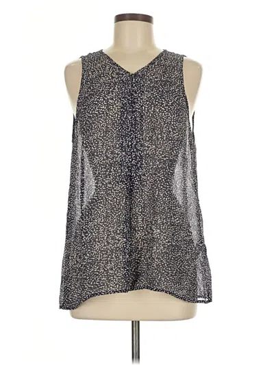 Pre-owned Joie Sleeveless Silk Top Blue Halter Neckline Tops