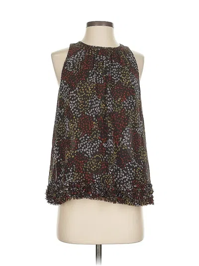 Pre-owned Joie Sleeveless Silk Top Brown Halter Neckline Tops