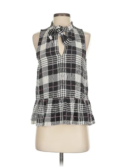 Pre-owned Joie Sleeveless Silk Top Gray Halter Neckline Tops