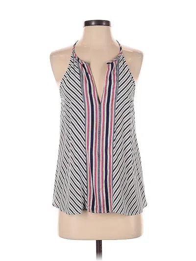 Pre-owned Joie Sleeveless Silk Top Gray Halter Neckline Tops