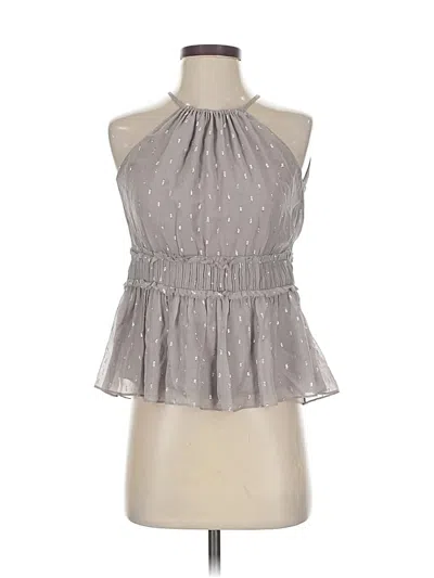 Pre-owned Joie Sleeveless Silk Top Gray Halter Neckline Tops