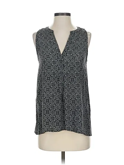 Pre-owned Joie Sleeveless Silk Top Gray V Neck Tops
