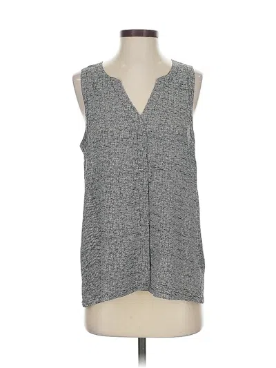 Pre-owned Joie Sleeveless Silk Top Gray V Neck Tops