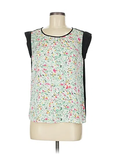 Pre-owned Joie Sleeveless Silk Top Green Scoop Neck Tops